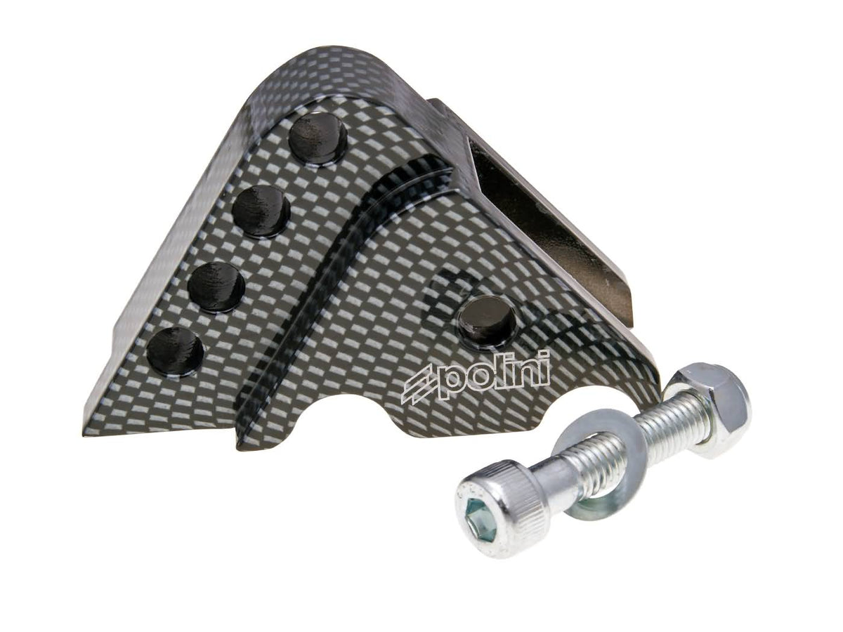 Rehausse dôamortisseur Polini CNC 4 trous carbone pour Minarelli horizontal