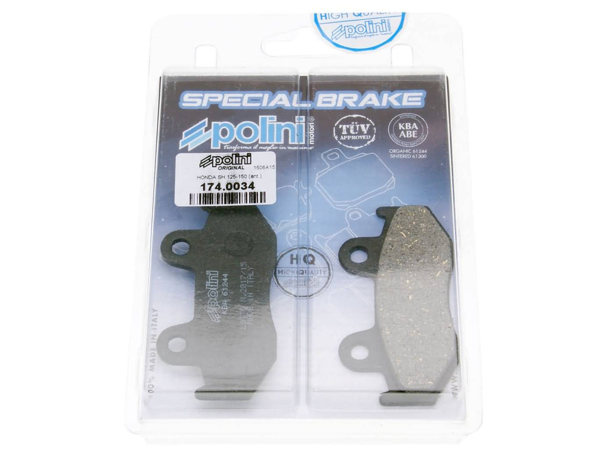 Plaquettes de frein Polini bio pour Honda NES SES PES/PS SH CH 125/150 4T