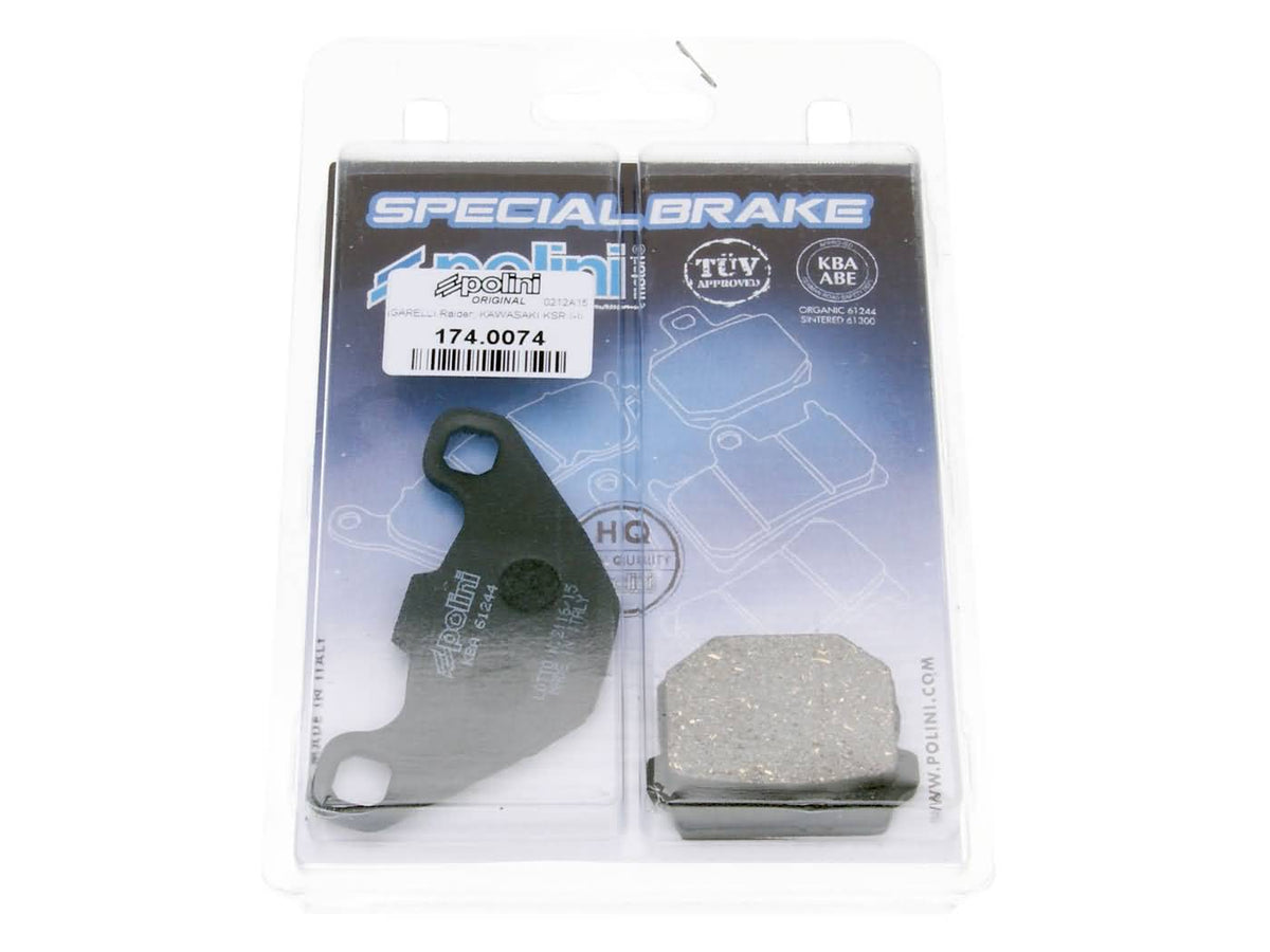 Plaquettes de frein Polini bio pour Gilera Stalker Storm