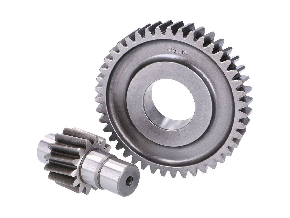 Boite de vitesses secondaire Polini 14/43 pour Piaggio Liberty, ZIP II 50 iGet 4T 3V, Vespa Primavera, Sprint Euro4 2017-