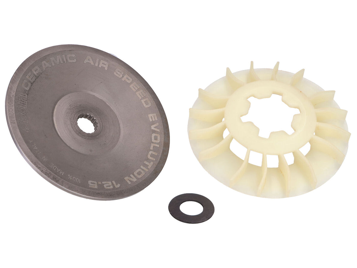 Poulie à courroie trapézoïdale Polini Ceramic Air Speed Evolution 12,5° pour Minarelli avec 13mm de moignon pour Yamaha Aerox 50 2T LC 2004-, Aprilia Area 51, Italjet Dragster 50 LC, MBK Booster 50 2004-