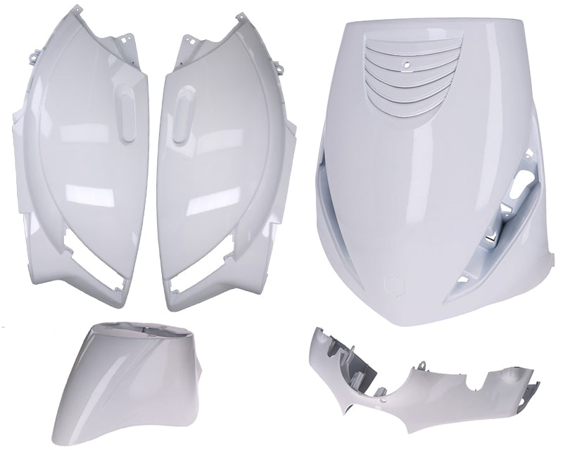 Kit carénages blanc brillant pour Piaggio Zip 2 AC 2000-