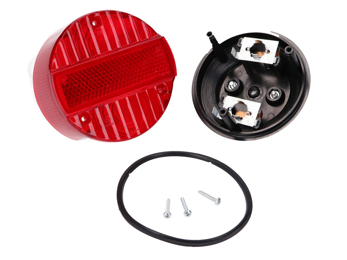 Feu arrière 120mm (3 vis) avec feu de plaque d´immatriculation pour Simson S50, S51, S70, SR50, SR80, KR51, MZ