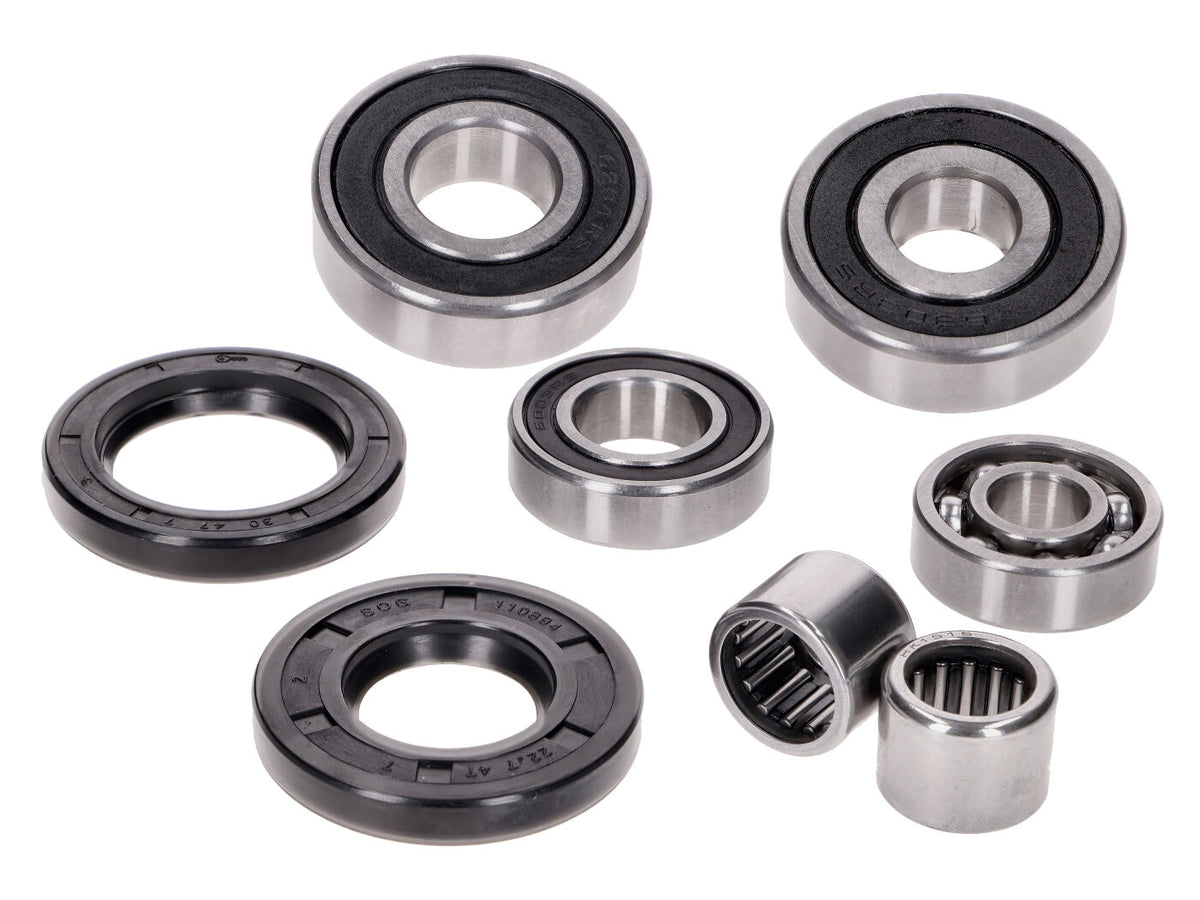 Kit roulements de transmission avec joints spi pour Piaggio 125-150ccm 2T Sfera, Skipper, Vespa ET4, M01, M04, M15 Motor