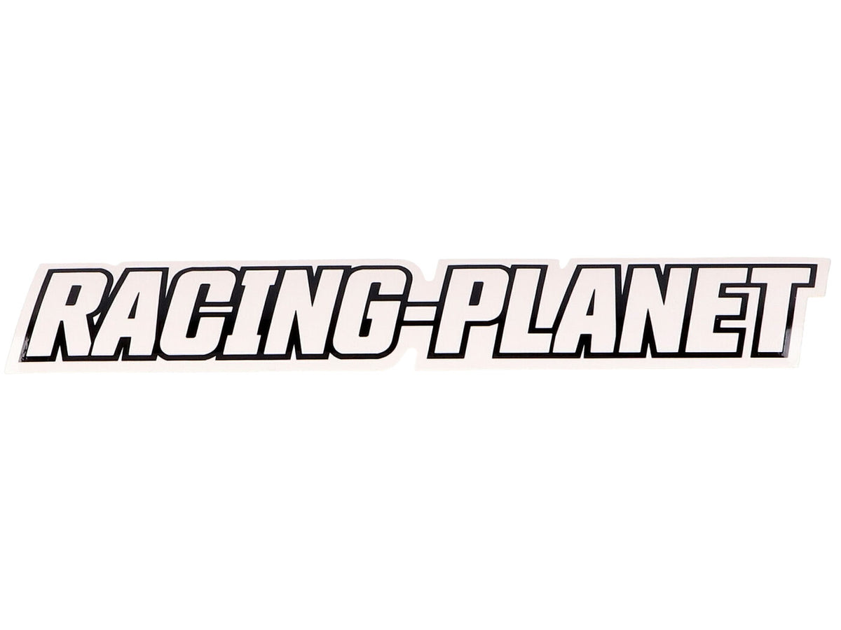 Autocollant RACING PLANET 15x2,6cm blanc