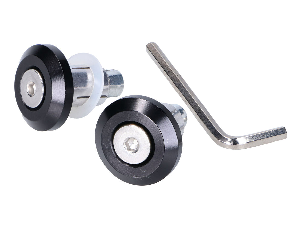 Embout de guidon anti-vibration Tuning plat, 13,5 / 17,5mm - noir