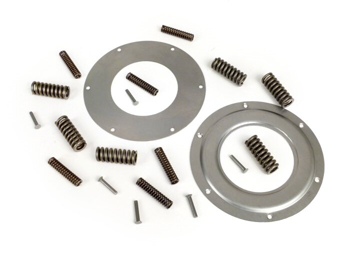 Jeu plaques renforcées pignon élastique -BGM PRO 12 ressorts (renforcé+)- Vespa Largeframe PX80, PX125, PX150, PX200, Cosa, T5 125cc, Sprint, GS160 / GS4, SS180, VNC (ab 11001), GT125, GTR125, TS125, GL150, VBC