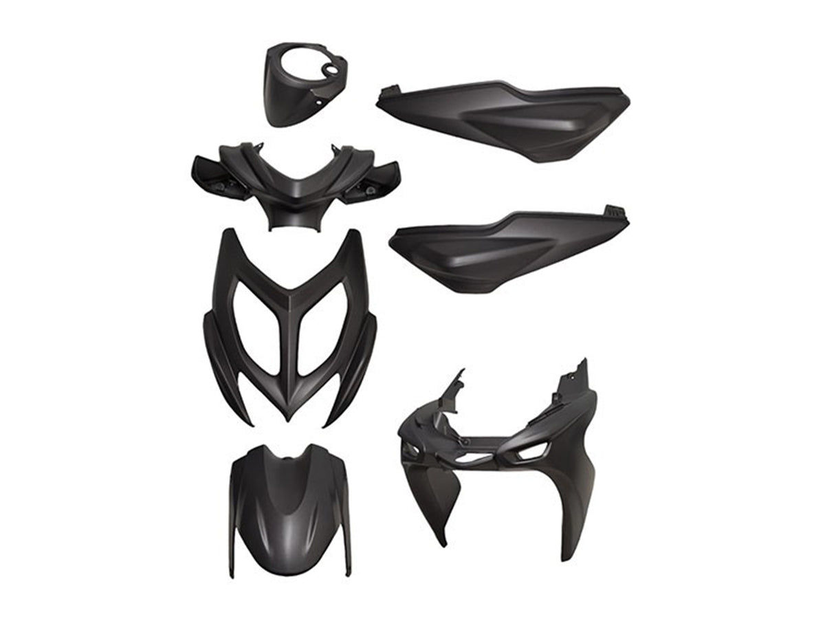 Kit de carénage 7 pièces noir mat pour Yamaha Aerox, MBK Nitro 2013-2017
