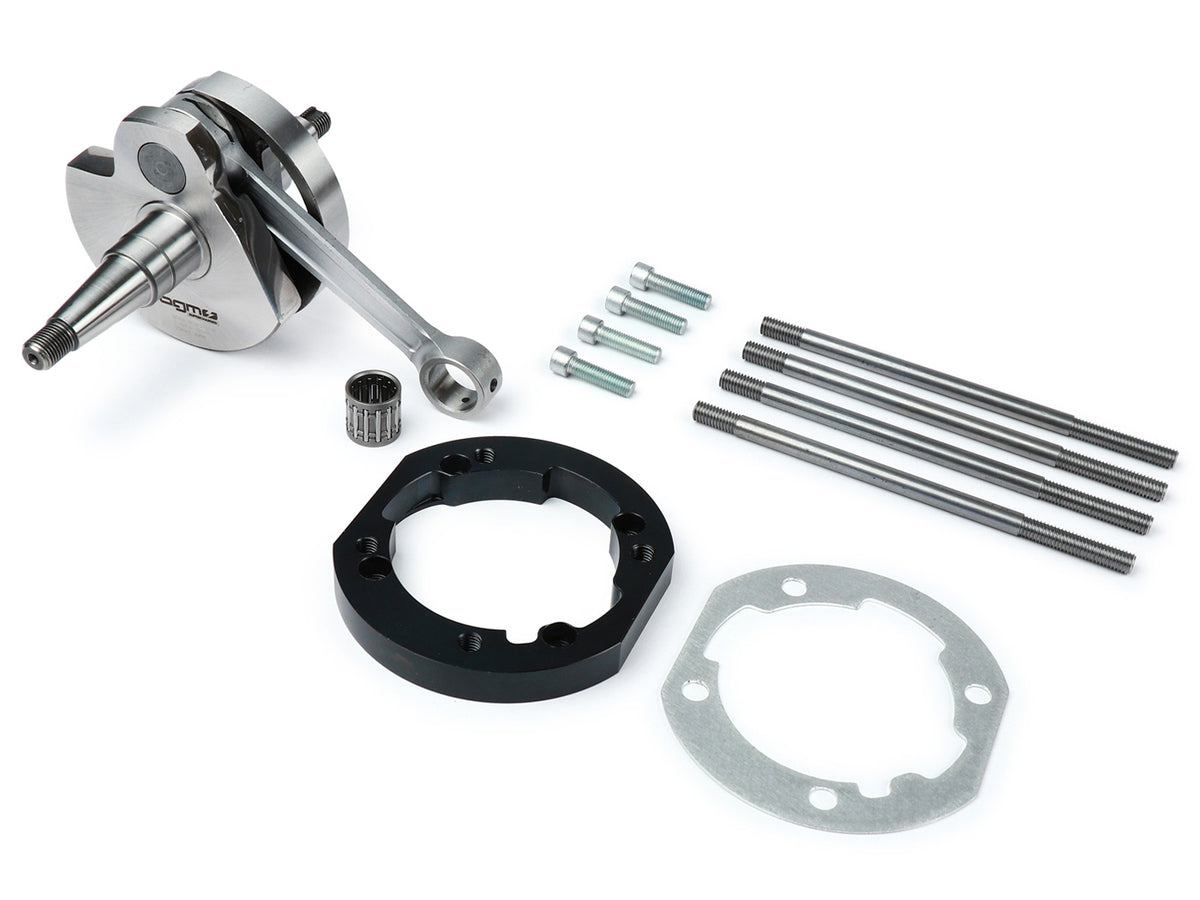 Jeu de plaques d´adaptation / espaceur 210cc J&G avec vilebrequin BGM 2% pour Vespa PX80, PX125, PX150, Cosa125, Cosa150, Sprint Veloce150 (VLB1T 294260-)