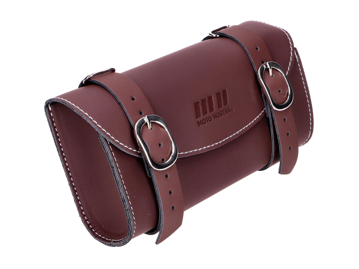 Sacoche à outils, sacoche de selle Moto Nostra marron pour Piaggio, Vespa Ciao, Si, Bravo, Boxer, Grillo