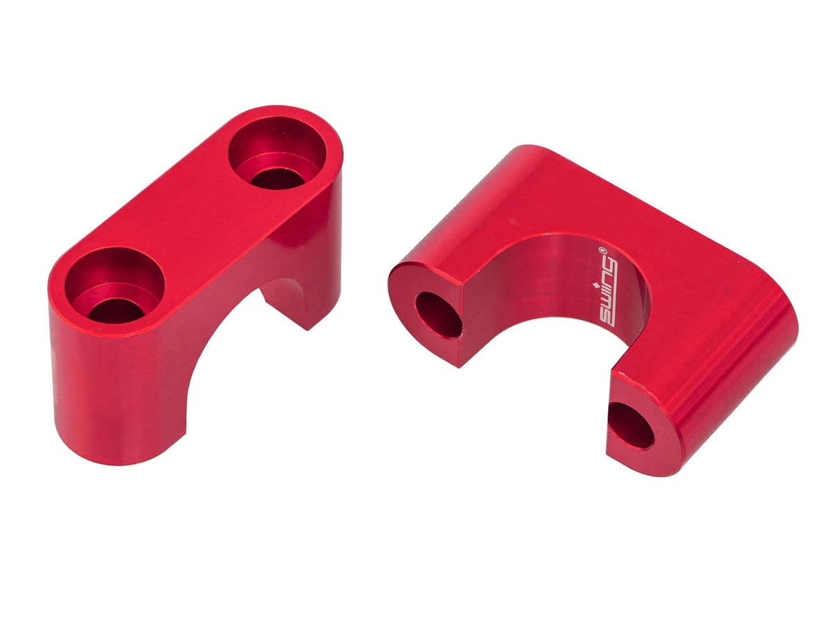 Pinces de guidon / Ponts de serrage Set swiing Alu rouge pour Puch