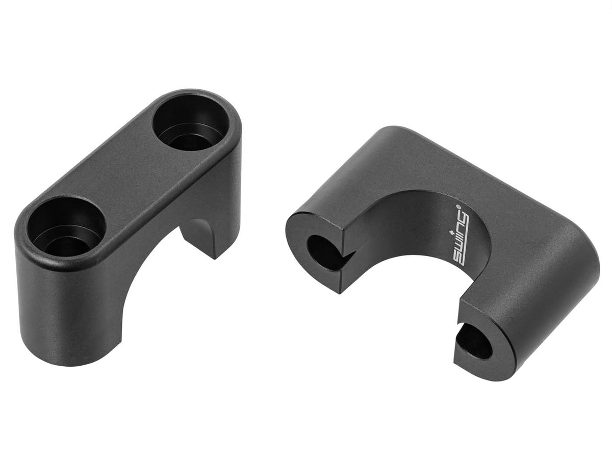 Pinces de guidon / Ponts de serrage Set swiing Alu noir pour Puch