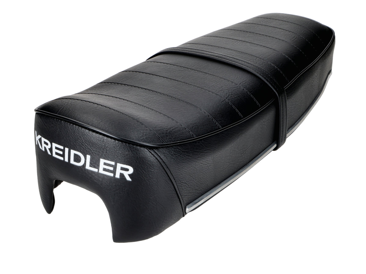 Banc 630x240mm avec ouverture compartiment outils et baguettes alu noir pour Kreidler Florett K54 RS