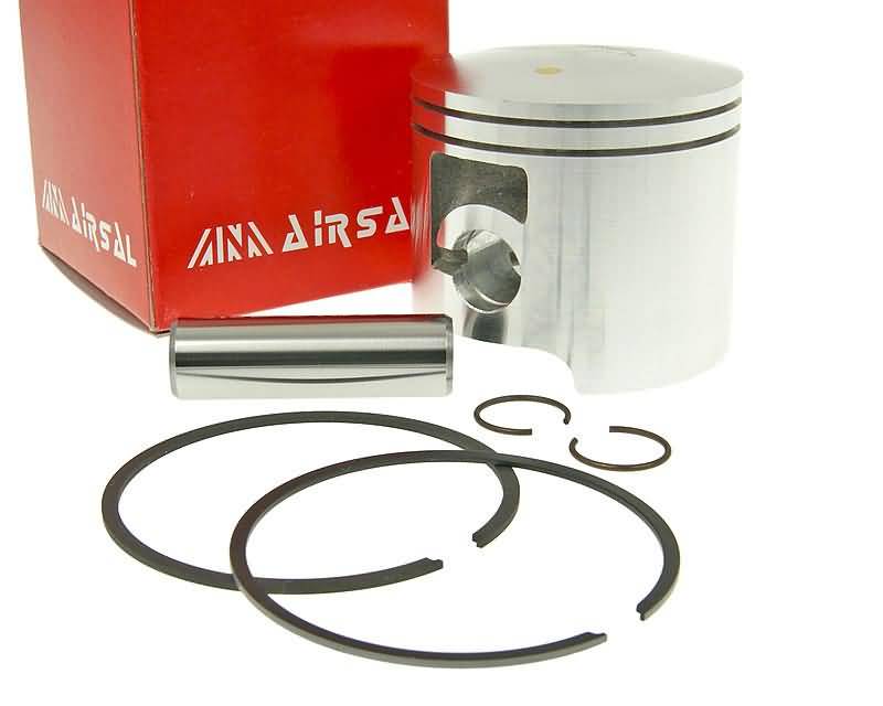 Piston complet Airsal Racing 76,6ccm 50mm pour Derbi Senda GPR, Gilera GSM SMT RCR Zulu EBE, EBS