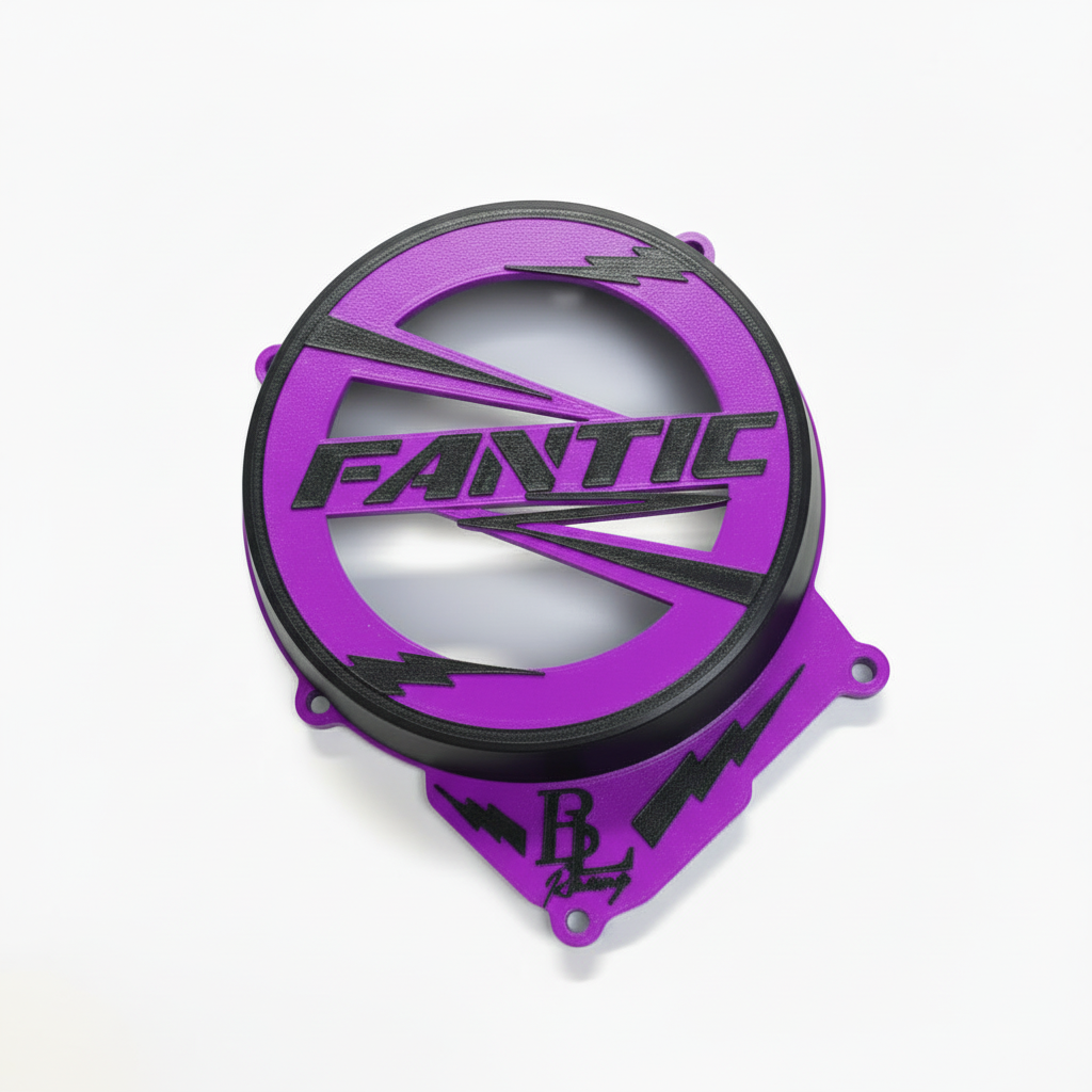 Cache moteur Fantic violet et noir