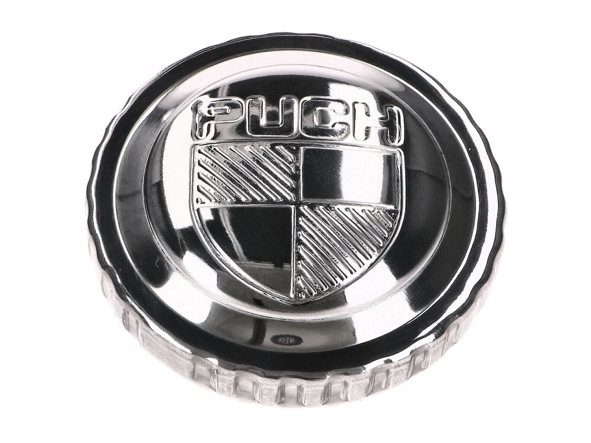 Bouchon de réservoir baïonnette chromé avec logo Puch pour Puch Maxi