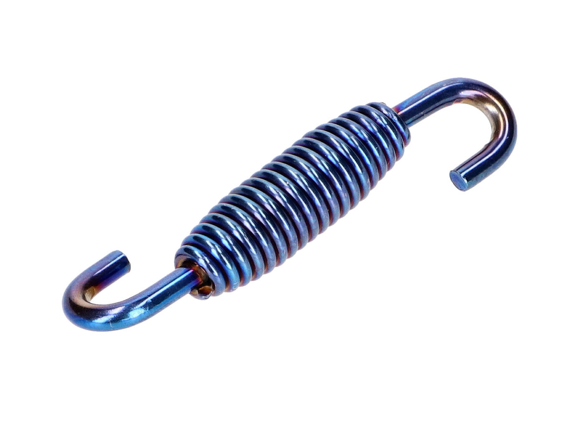 Ressort du collecteur d´échappement en acier inoxydable aspect titane 55mm - tête pivotante des deux côtés