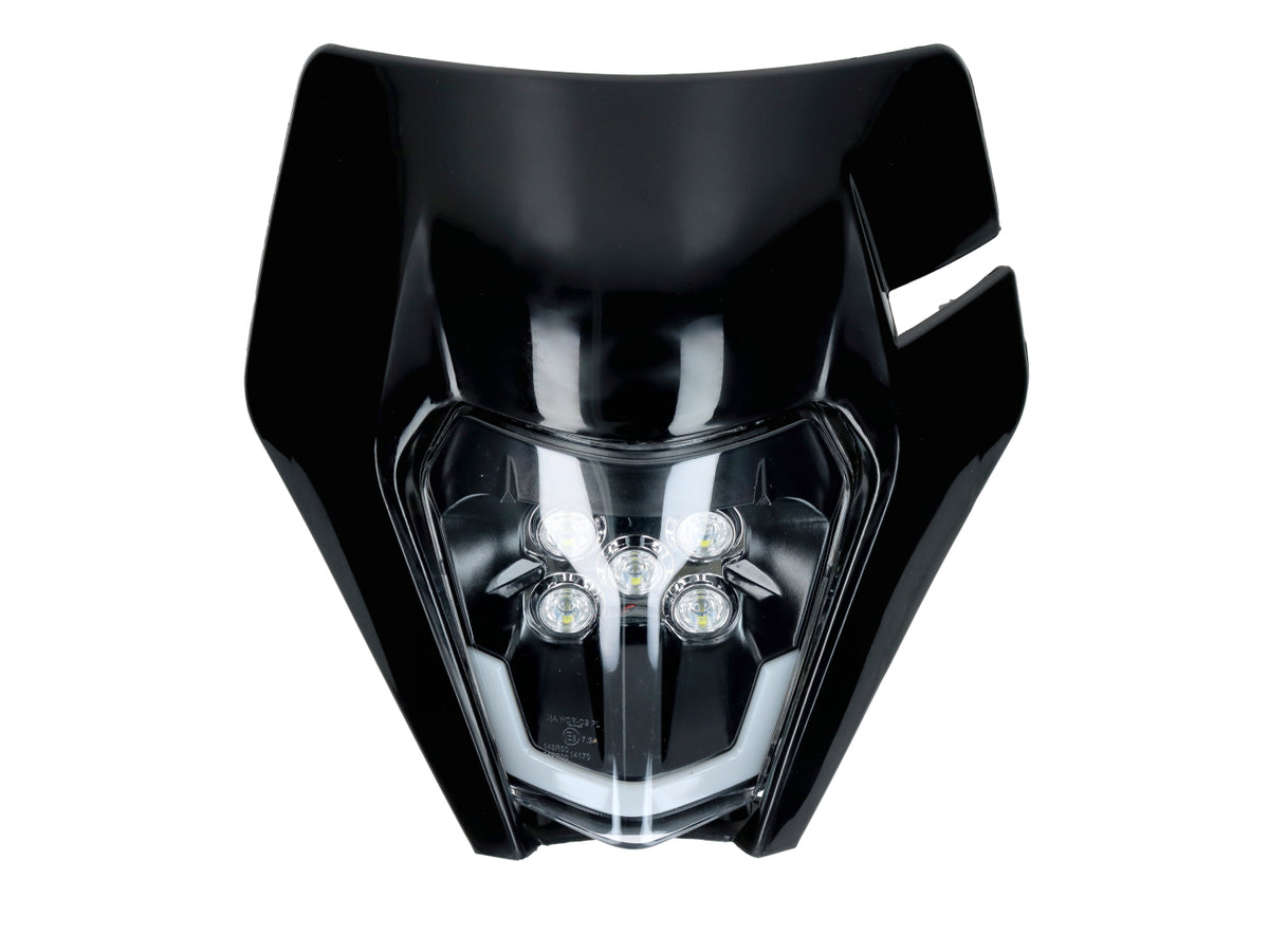 Phare LED noir pour moto d´enduro de type KTM