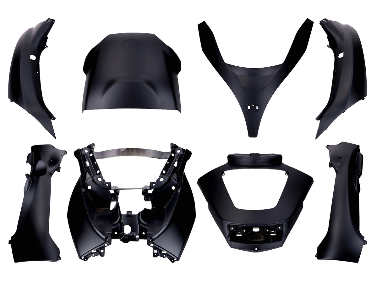 Kit pièces d´habillage 8 pièces noir pour Piaggio MP3 125-500 2008-2012