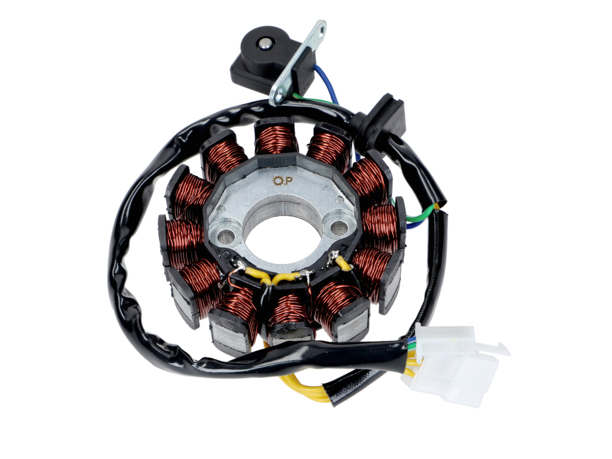 Stator d´alternateur pour SYM Jet 14, Fiddle 3-4, Orbit 3, Symphony 50 cm³ 4 temps E5 21-
