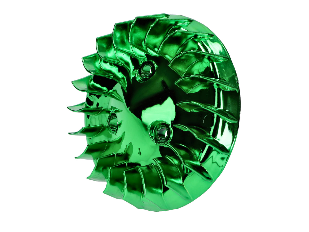 Roue de ventilateur verte pour Minarelli couché, Keeway, CPI, 1E40QMB