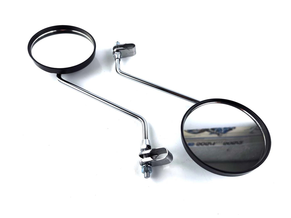 Rétroviseur rond 110mm avec collier 22mm pour Zündapp, Hercules, Puch, KTM, DKW, Simson, Rixe, Kreidler