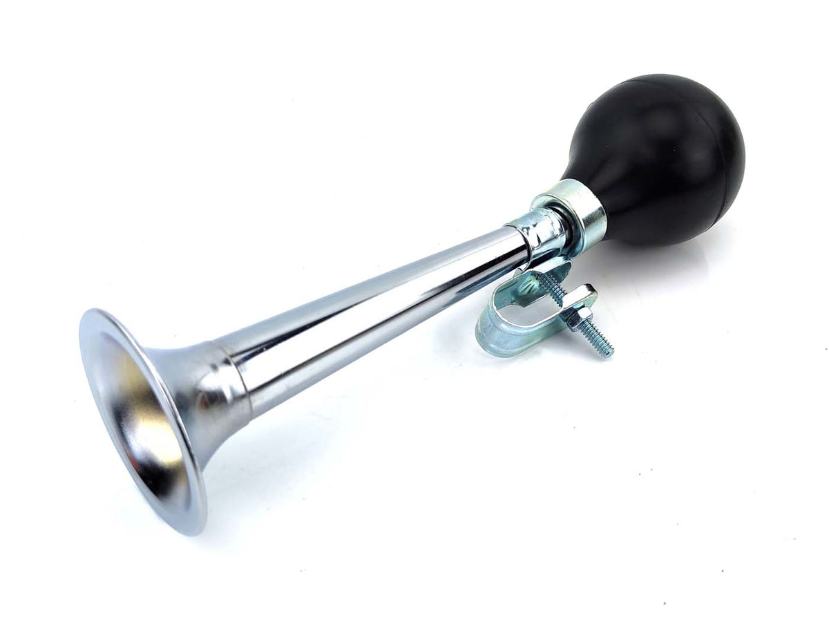 Klaxon Boule 180mm 55mm Noir Chrome pour Zündapp, Kreidler, Hercules, Puch, DKW, Miele, KTM, Göricke, Rixe, Gritzner