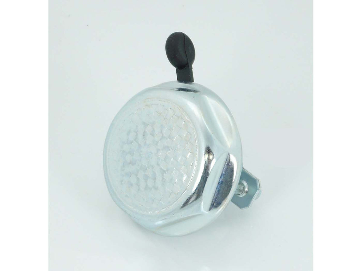 Sonnette zinguée brillante à damier pour Hercules, Zündapp, Kreidler, Puch, Miele, KTM, DKW, Rixe, NSU