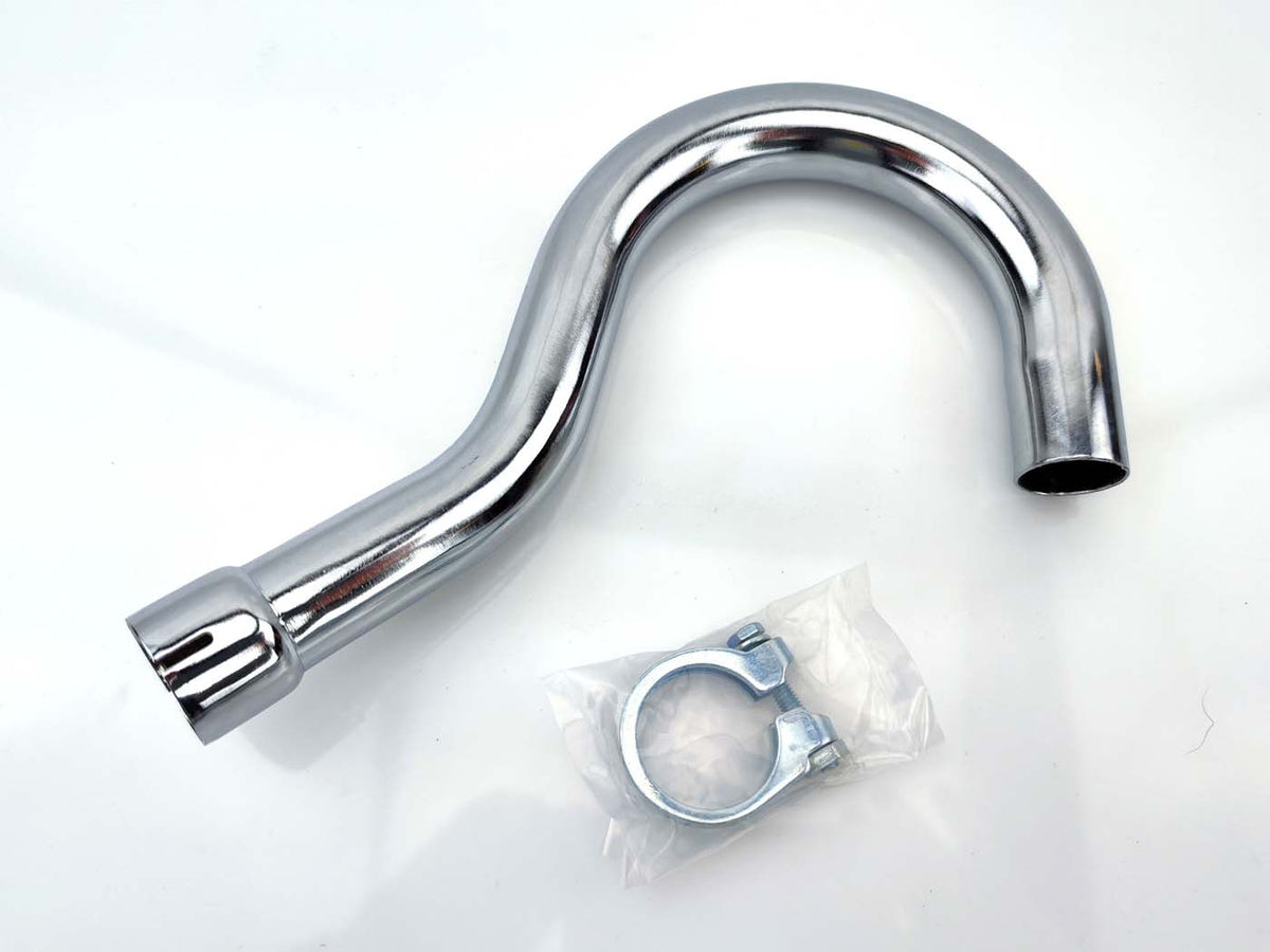 Collecteur d´échappement en acier 32mm raccord de cylindre 30mm raccord d´échappement avec collier de coude pour Zündapp, RS 50, scooter type 561