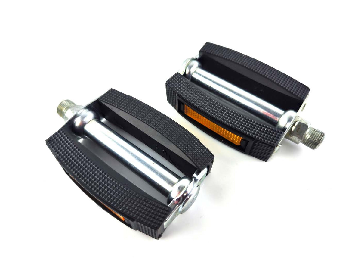 Paire de pédales noir argent pour Zündapp, Kreidler, Hercules, Puch, DKW, Miele, NSU, Gritzner, Göricke