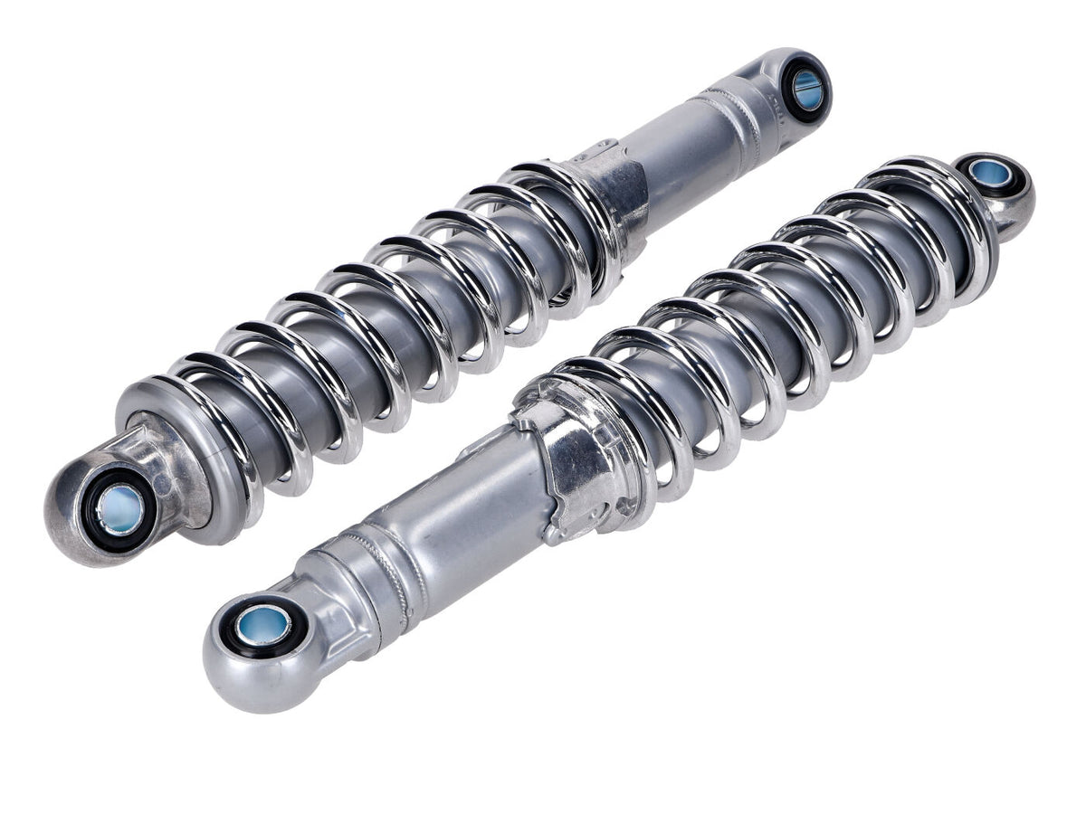 Jeu d´amortisseurs IMCA 260mm chrome/gris