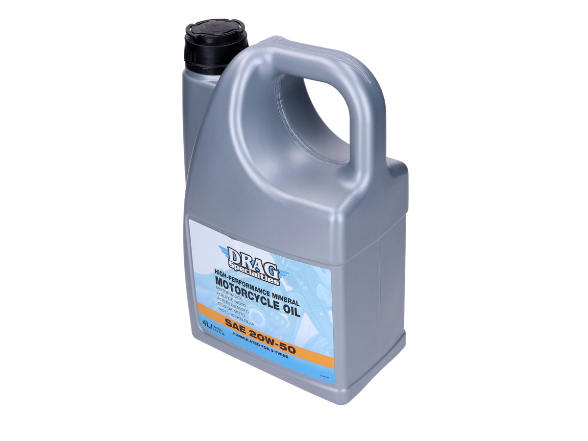 Huile moteur 4 temps Drag Specialities minérale SAE 20W50 4 litres