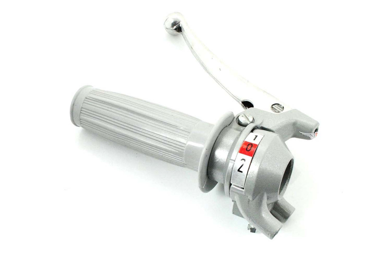 Poignée de commande en aluminium 2-vitesses caoutchouc rainuré pour Zündapp Bergsteiger M 25, 50, ZR Z, Sachs 504, 505, Hercules Prima, M, KTM, DKW, ZR,