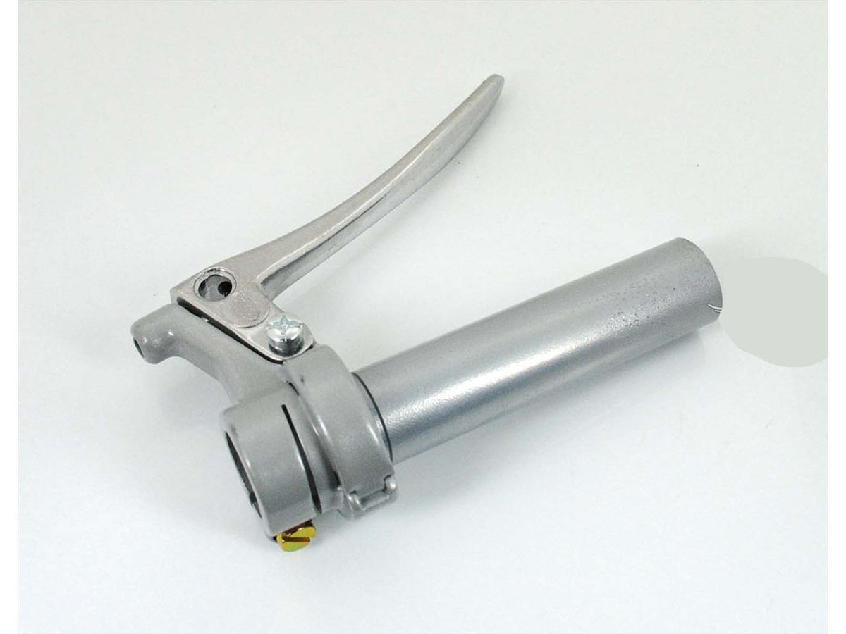 Poignée de gaz métal argent 22mm 100mm pour Zündapp, Kreidler, Hercules, Puch, KTM, DKW, Miele, Rixe, NSU, Gritzner, Bauer Mofa, Cyclomoteur