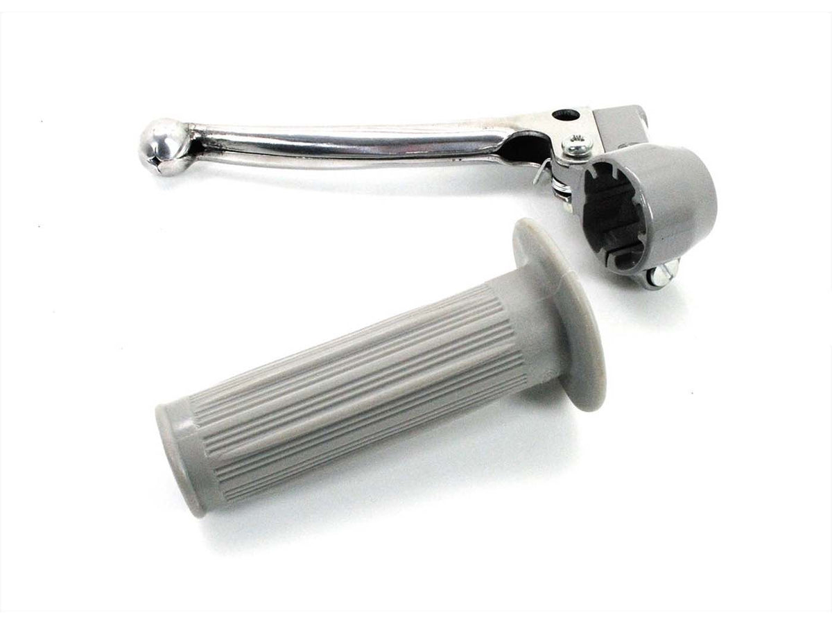 Armature levier d´embrayage en aluminium Embout de rotule gris 22mm 105mm pour Zündapp, Kreidler, Hercules, Puch, DKW, KTM, Mofa, Moped, Mokick