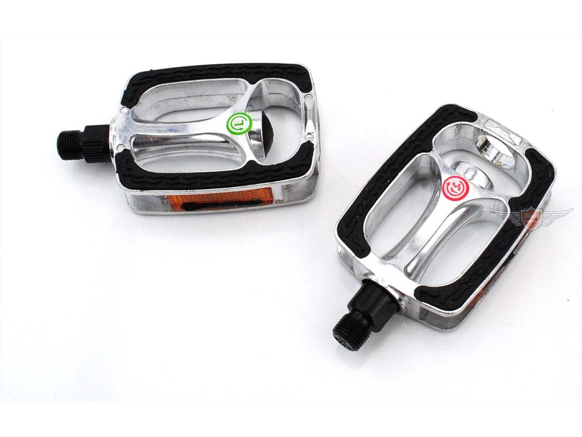 Pédales aluminium noir argent pour Zündapp, Kreidler, Hercules, Puch, KTM, DKW, Rixe