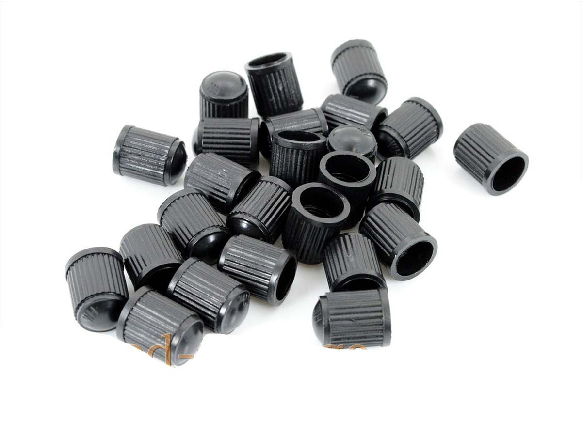 Bouchon de valve en plastique noir 25 pièces pour vélomoteur, cyclomoteur, mobylette