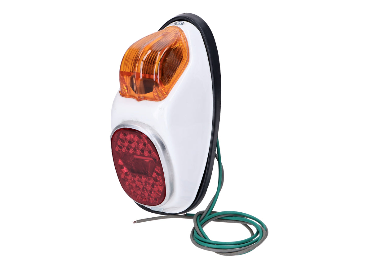 Feu arrière blanc pour MCB, Miele, DKW, NSU, Puch, cyclomoteurs des années 50, 60