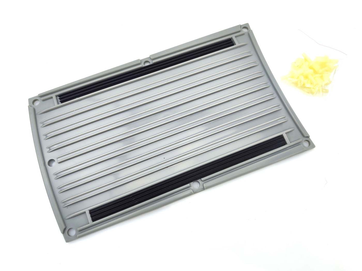 Tapis arrière gris avec clips de fixation blancs pour Zündapp, R 50 Type 561