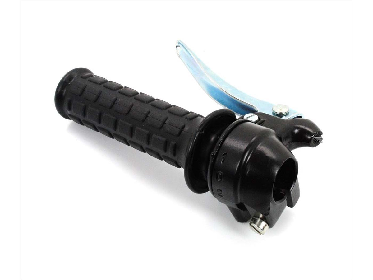 Poignée de changement de vitesse noir chrome avec levier d´embrayage 2 vitesses 22mm guidon pour cyclomoteur
