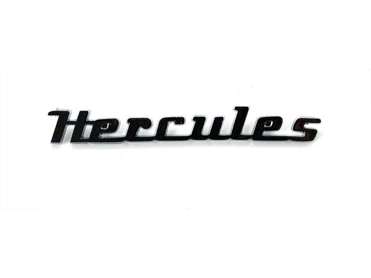 Couvercle latéral inscription métal 80x10mm distance de fixation 49mm pour Hercules, K 50, 50 Super, Super Sport, MK 4, Typ 103