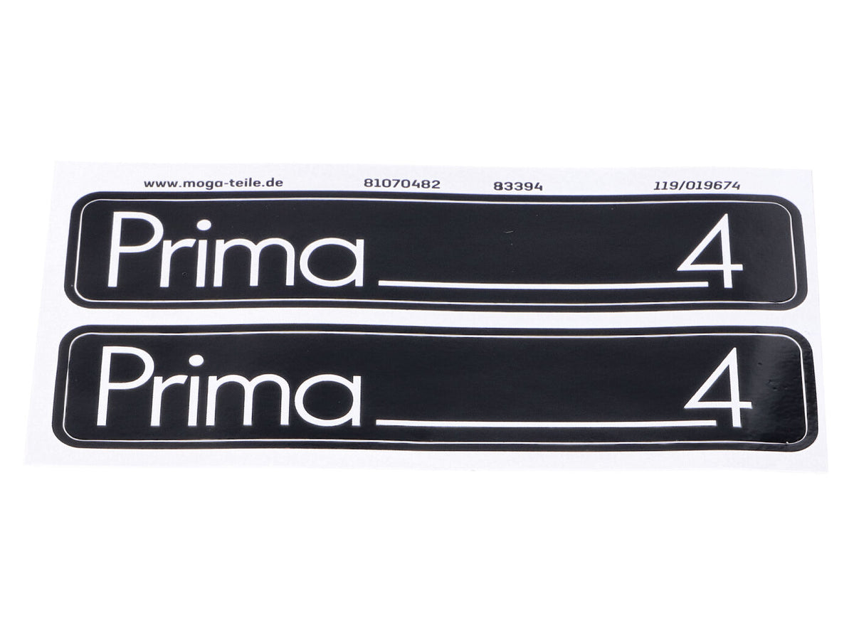 Jeu d´autocollants MOGA 2 pièces 105mm x 21mm pour Hercules Prima 4