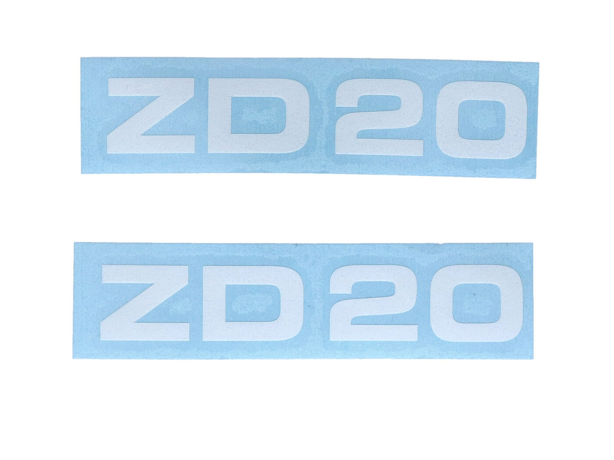 Jeu d´autocollants MOGA 2 pièces large 95mm haut 17mm pour Zündapp ZD 20 Mofa