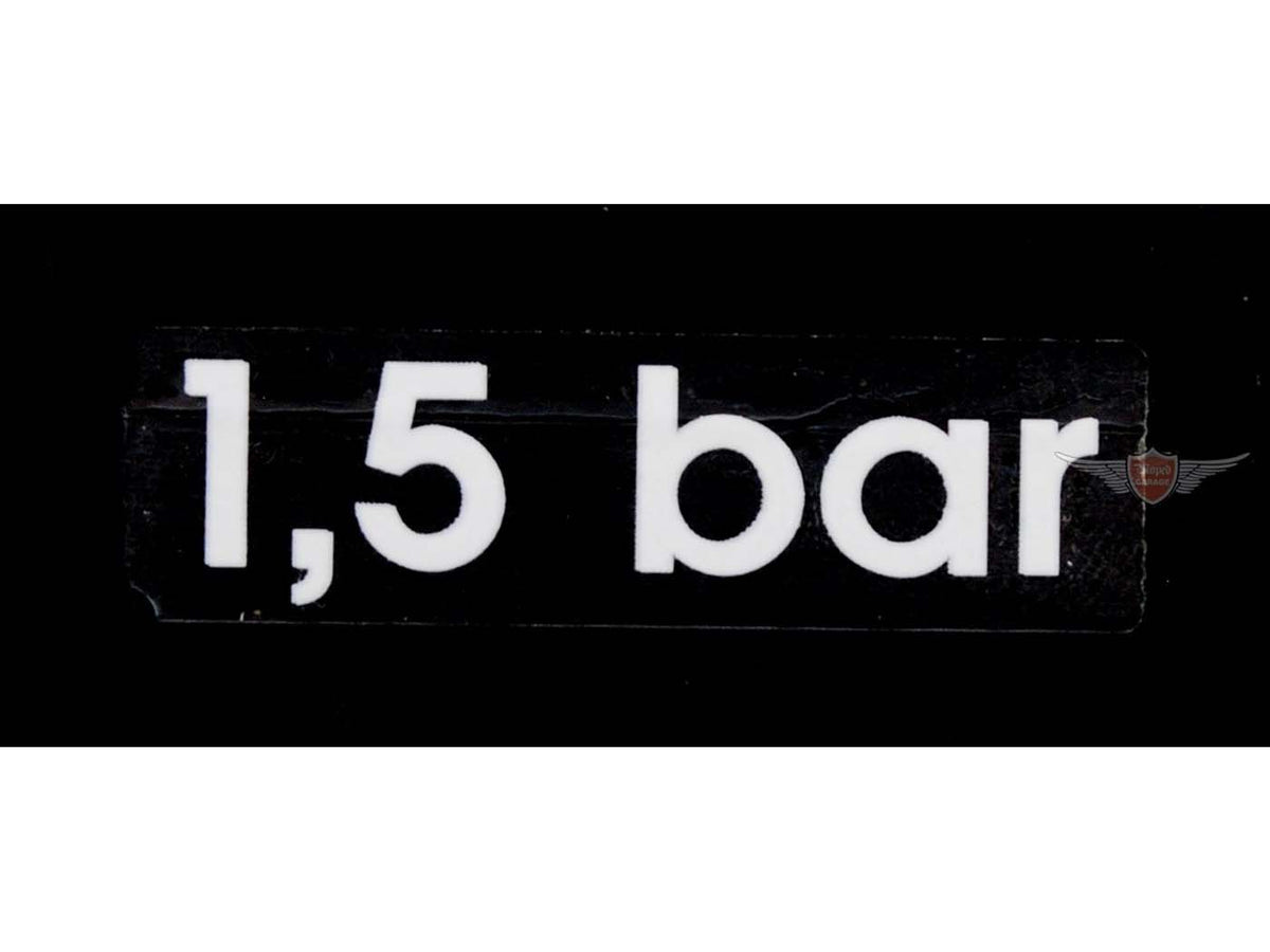 Autocollant 1,5 bar noir blanc pour Hercules, K 125 BW V1, V2