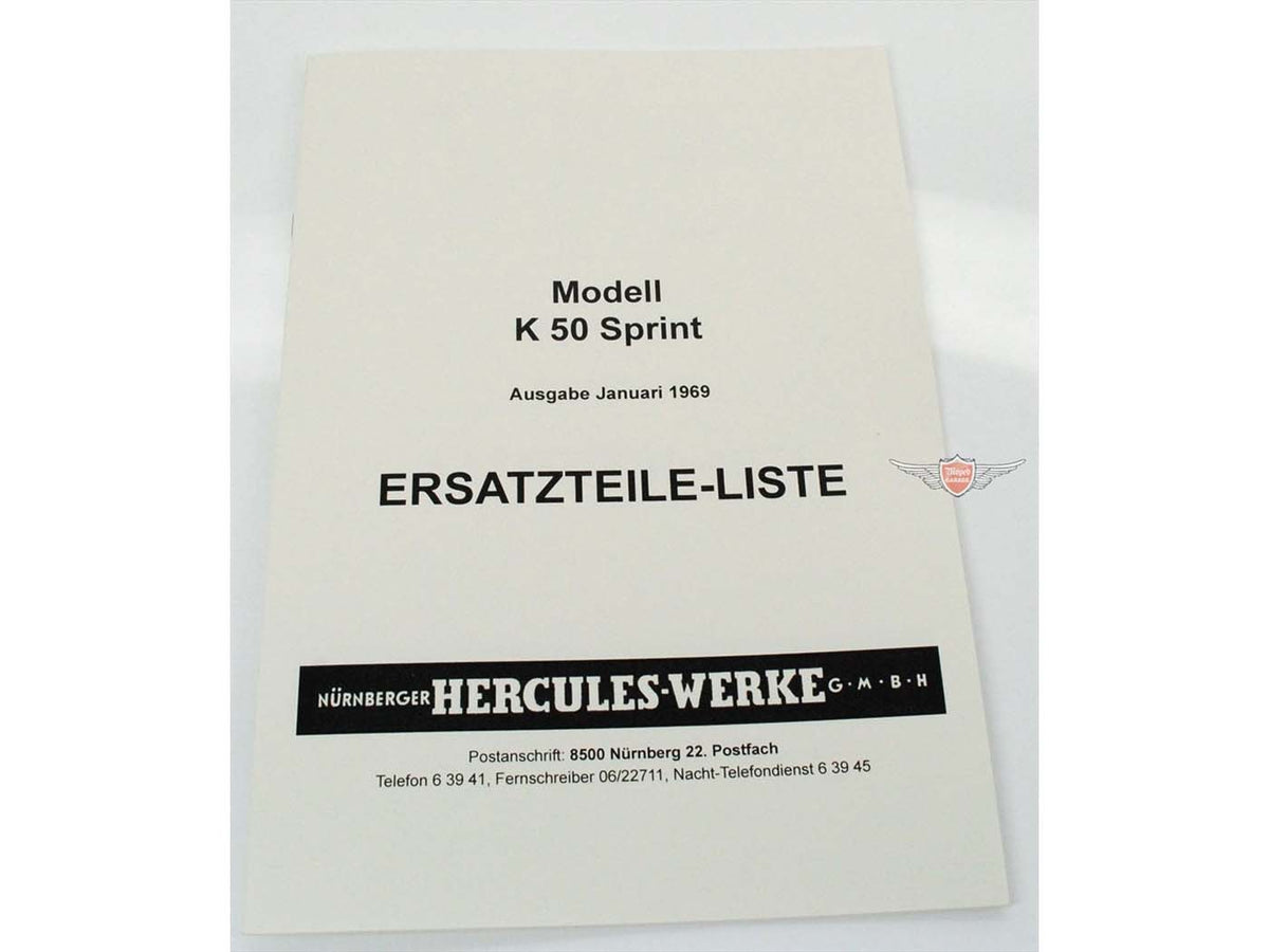 Catalogue de pièces Hercules pour K 50 Sprint