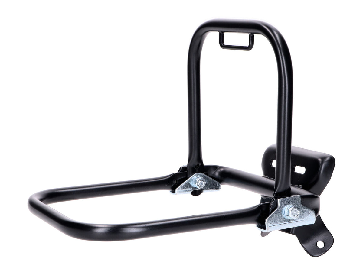 Porte-bagages noir avec support de garde-boue et barre d´appui pour Simson, S 50, 51, 70