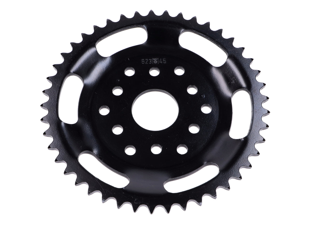 Pignon Esjot acier 45 dents 415 noir pour Puch Pionier, X50, Puch Maxi