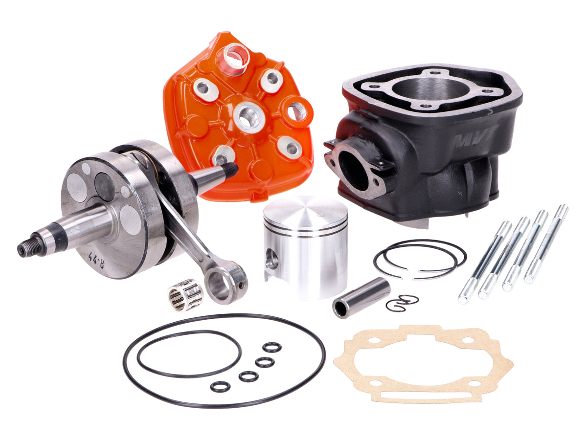 Kit cylindre Big Bore MVT Iron Max avec vilebrequin 44.8mm axe 13mm 90cc pour Piaggio/Derbi D50B0