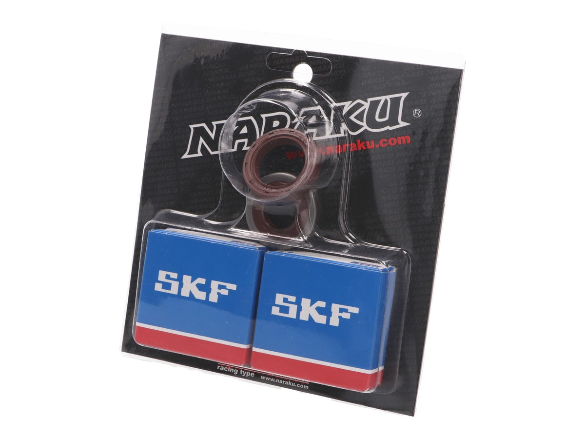 Kit roulements de vilebrequin Naraku SKF C3 Cage métallique pour Minarelli AM