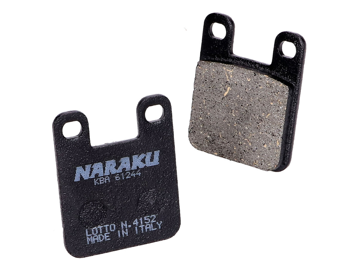 Plaquettes de frein Naraku organique pour Derbi, Gilera, Italjet, Peugeot